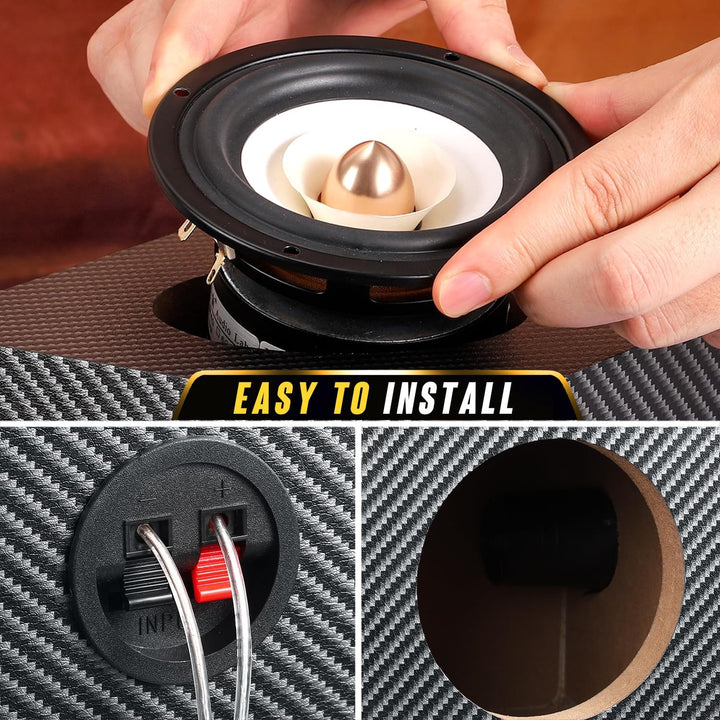 Subwoofer-Box, 10,2 cm (4 Zoll) PVC-Finish, einzelnes Auto-Lautsprechergehäuse, Auto-Audio-Gehäuse,