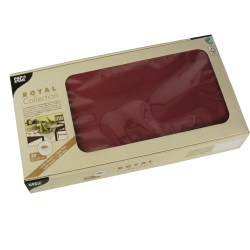 PAPSTAR Mitteldecken, Tissue ROYAL Collection 80 cm x 80 cm Bordeaux
