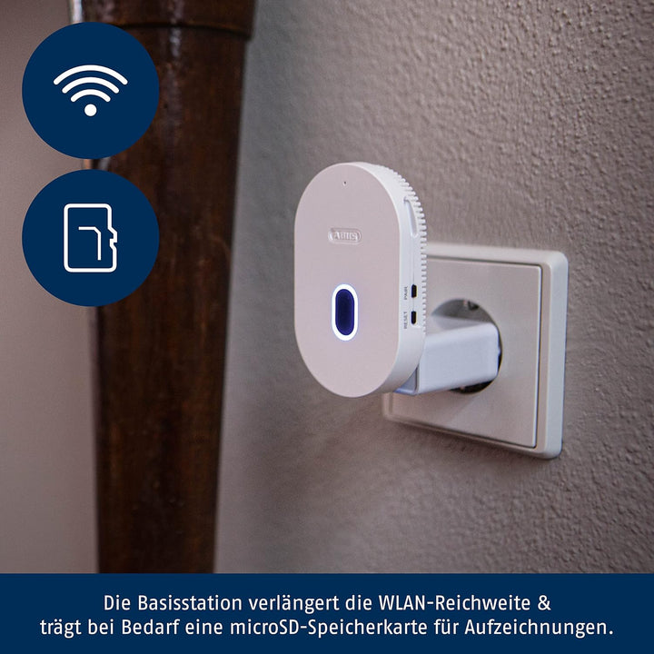 ABUS WLAN Zusatz Akku Cam (PPIC90520) - komplett kabellose, designprämierte Überwachungskamera mit P