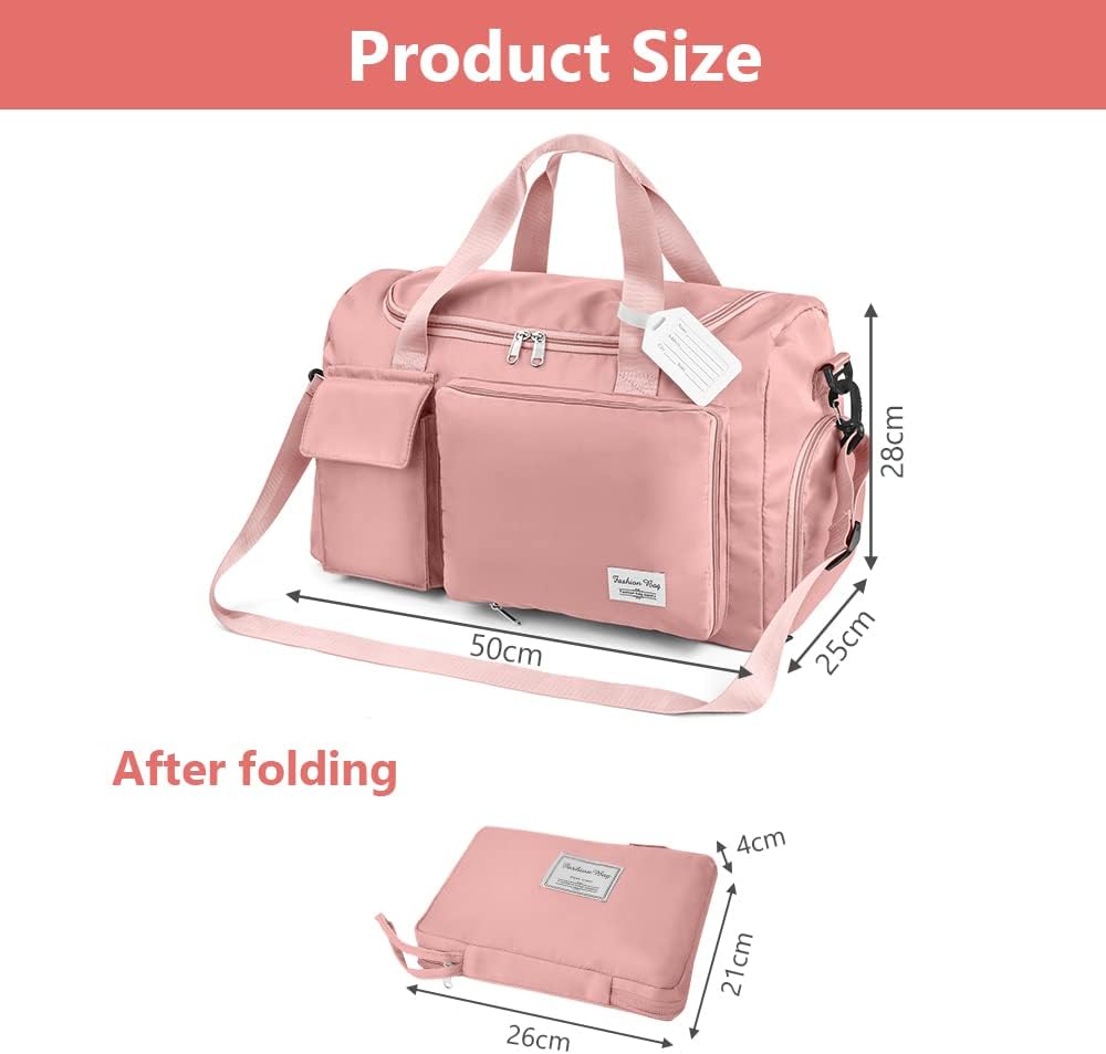 Flintronic 35L Faltbare Reisetasche Gepäcktasche Grosse Weekender Übernachtungstasche Urlaubstasche