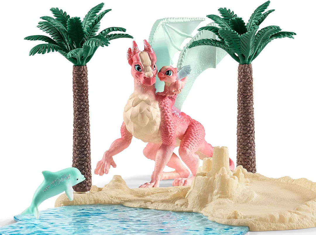 SCHLEICH 42436 bayala Spielset - Dracheninsel mit Schatz, Spielzeug ab 5 Jahren Single, Single