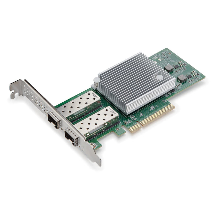 25G NIC Dual SFP28 Port Network Card with Low-Profile Bracket, with Intel E810- XXVAM2 Controller, C