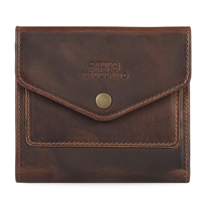 Otto Angelino Genuine Leather Envelope Style Wallet Braun V2, Braun V2