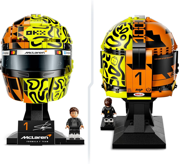 LEGO Editions McLaren MasterCard F1 Team Lando Norris’ Helm - F1 Fanartikel - Modellbau mit Minifigu