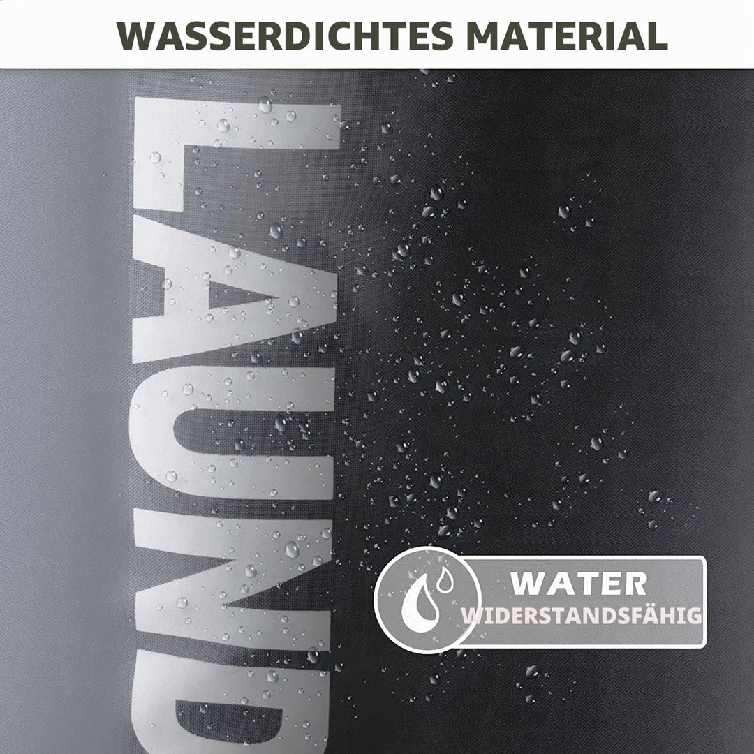 YOUDENOVA Faltbarer Wäschekorb, 92L Grosser Wäschesammler, Wäschesack mit gepolstertem Griff, Wasser