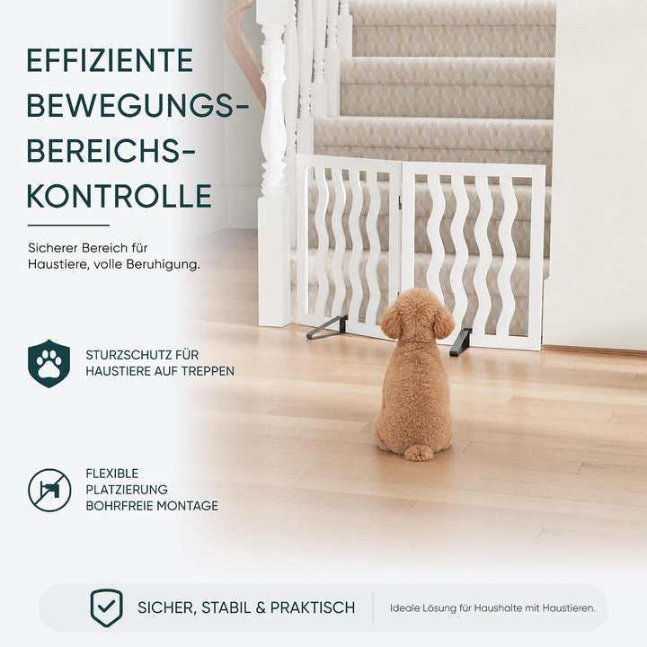 Semiocthome Gitter für Hunde, 61 cm hohes faltbares Absperrgitter für Hunde, auf 2 Seiten maximal er