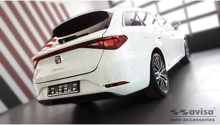 Avisa Edelstahl Heckstossstangenschutz kompatibel mit Seat Leon IV ST Sportstourer 2020- inkl. FR &amp;