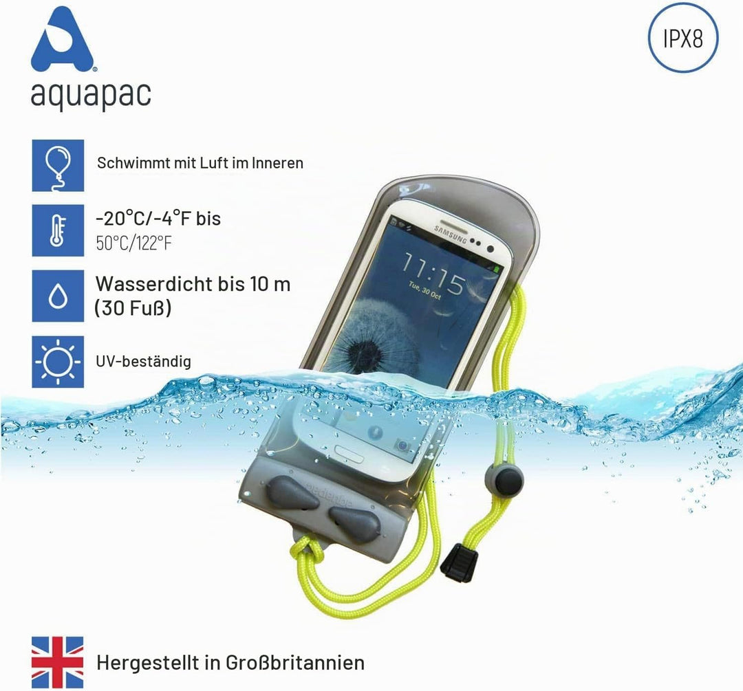 AQUAPAC Smartphone-Tasche Wasserdicht iPhone 6 Plus Case, Grau/Transparent, 20.5 x 11.5 x 2.0 cm, 0.