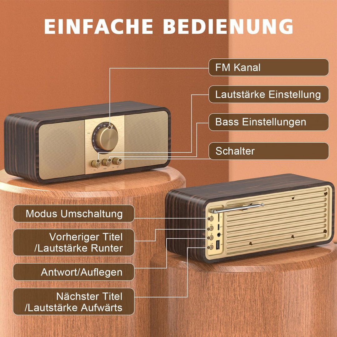 Nostalgie Radio, Retro Radios mit Bluetooth und TF Karte