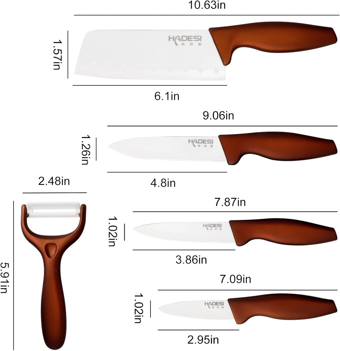 Messerset 6 Teilig, Rot 6 Rot, 6 Rot