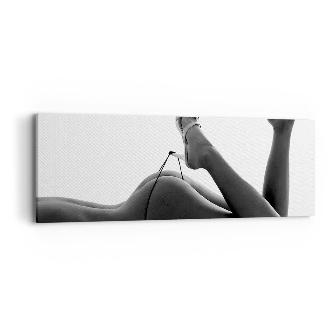 Panorama Bilder auf Leinwand Frau Akt Pose Leinwandbild mit Rahmen 90x30cm Wandbilder Dekoration Woh