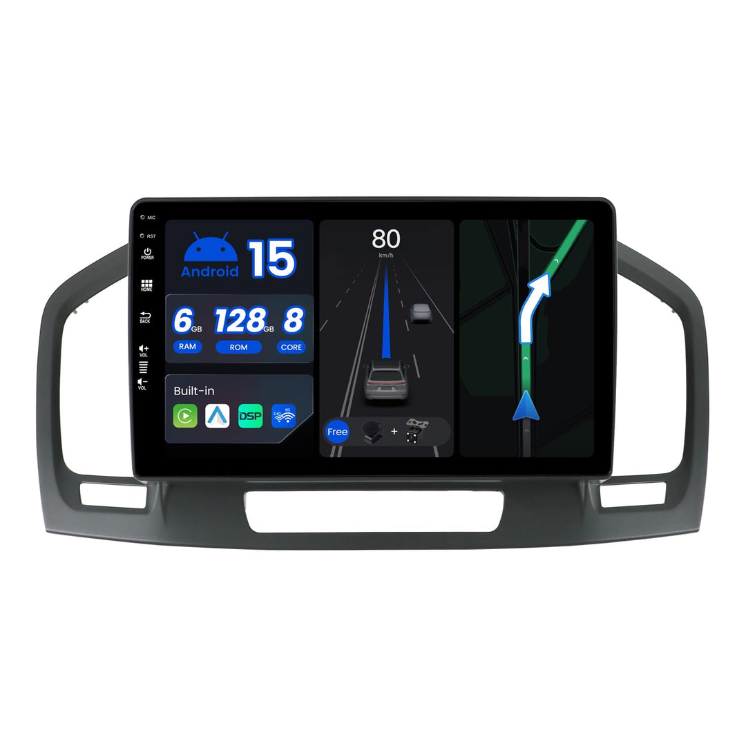 6G+128G - Android 15 IPS Autoradio Passt für Opel Holden Insignia 2008-2014 - Kabellos CarPlay/Andro