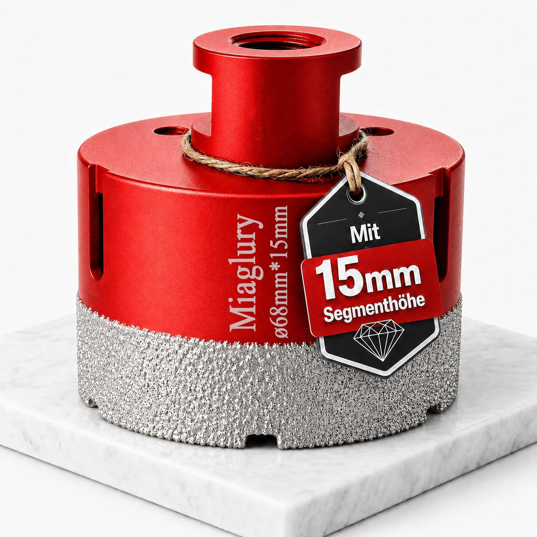 M14 Diamant Fliesenbohrer 68mm mit 15mm Segmenthöhe Ø 68mm, Ø 68mm