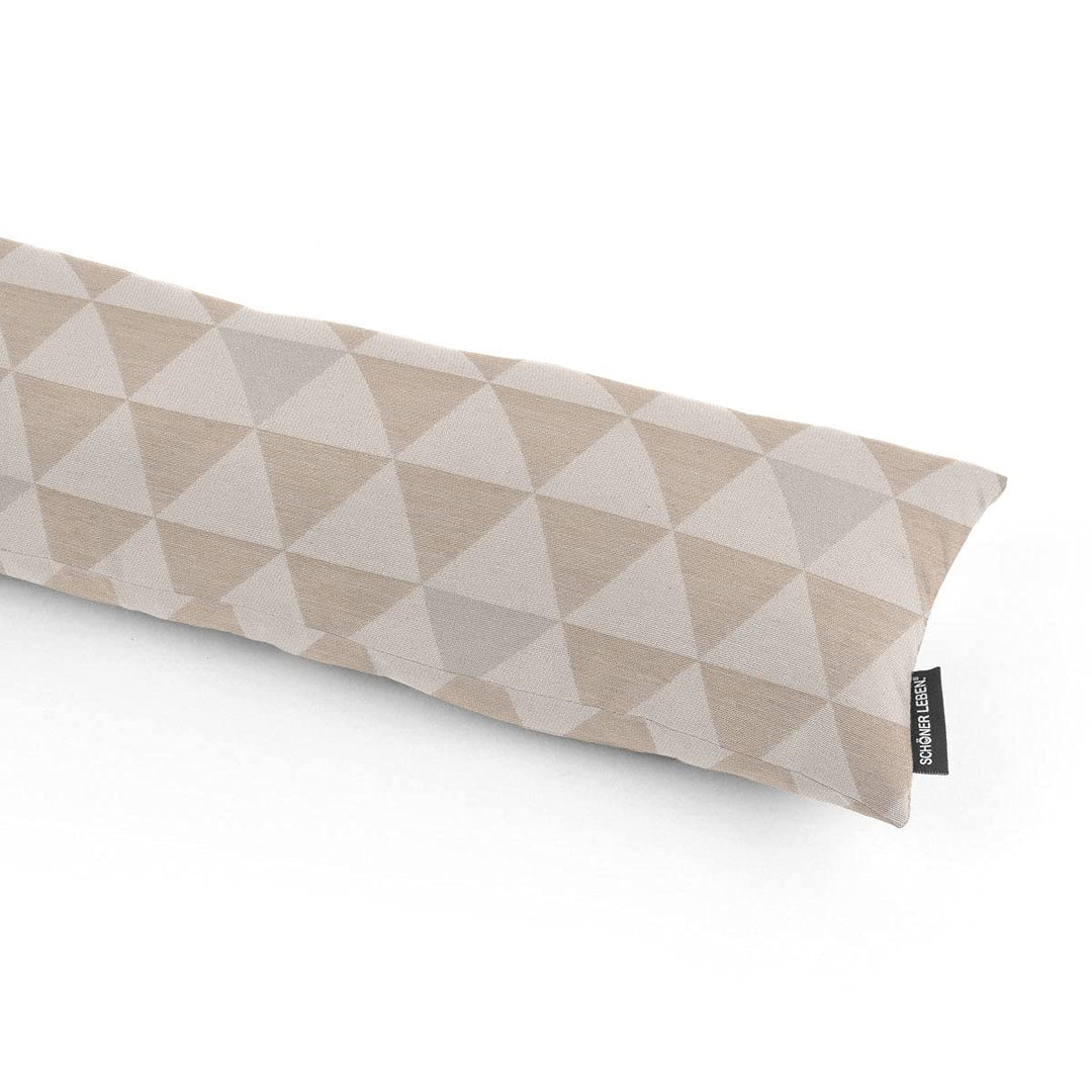 SCHÖNER LEBEN. Zugluftstopper Triangel Retro Scandi Sand Hellbeige, Auswahl:100cm Länge ca. 100x15x1