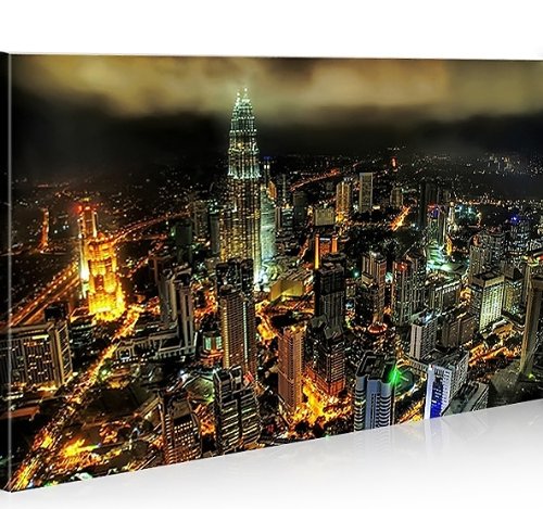 islandburner Bild Bilder auf Leinwand Dubai Nights 1p XXL Poster Leinwandbild Wandbild Dekoartikel W