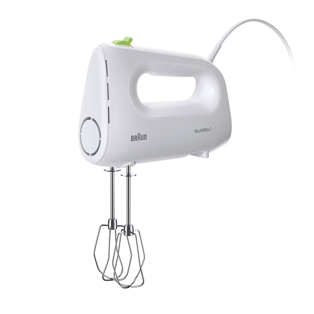 Braun Household MultiMix 1 HM 1100 WH Handmixer - Handrührgerät mit 4 Geschwindigkeitsstufen plus Tu