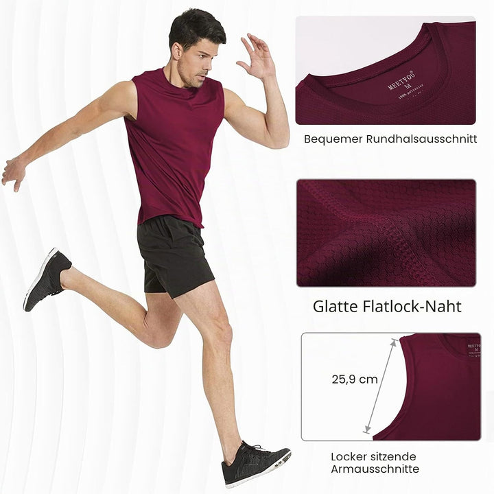 MEETYOO Tank Top Herren, Achselshirts Sport Ärmelloses Shirt Unterhemd Fitness Sleeveless Tshirt für