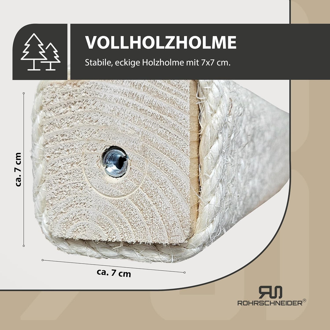 Rohrschneider Katzentreppe für Katzenwand | Kletterwand Katzen Holz GEFLAMMT | Wandelemente | Kratzs
