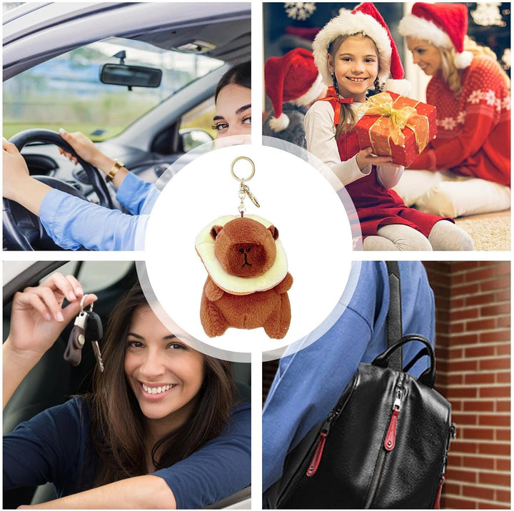 Capybara Plüsch Schlüsselanhänger Leichtgewicht Charm Anhänger Accessoires | Plüsch Schlüsselanhänge