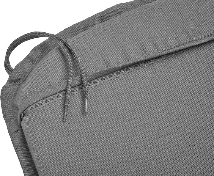 Traumnacht Komfort 4er Set Stuhlkissen/Sitzkissen Outdoor anthratzit, Bezug abnehmbar, mit Eckbänder