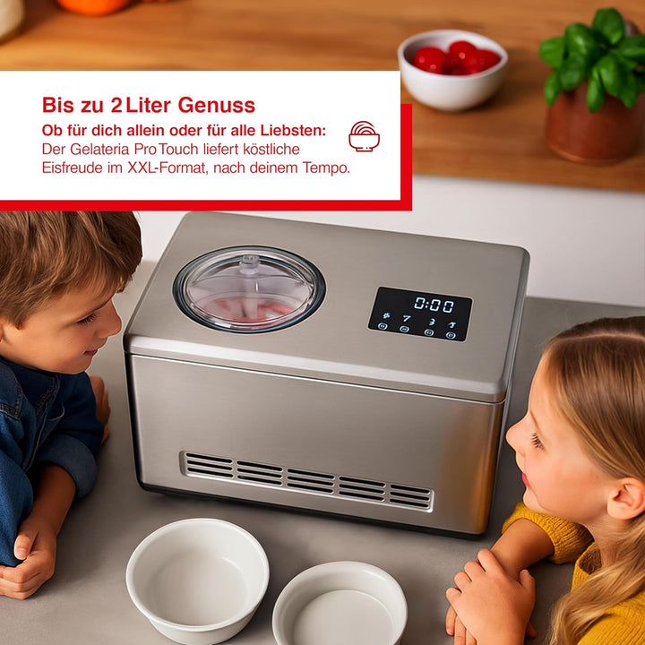 Solis Gelateria Pro Touch 3 in 1 Eismaschine mit Kompressor – Eiscreme-, Joghurt- &amp; Slushiemaschine,
