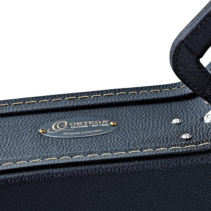 Ortega Guitars Koffer für F-Style Mandoline - schwarz, flat top, Economy Series, chrom Hardware (OMC