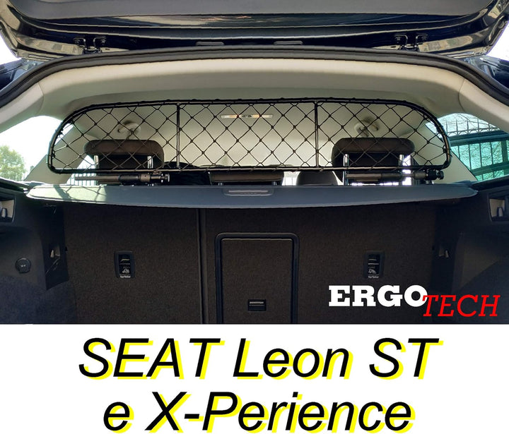 ERGOTECH Trennnetz Trenngitter für Seat Leon ST (2013-2020), RDA65-XXS16, für Hunde und Gepäck