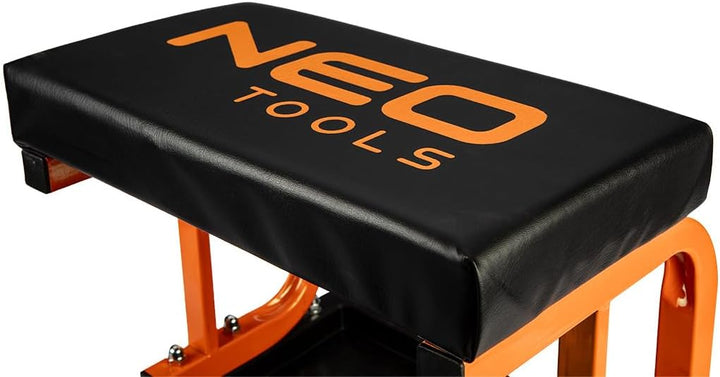 NEO TOOLS Montagehocker, Werkstatthocker mit Ablagefläche 36,5x35,5x37cm 11-604, 11-604