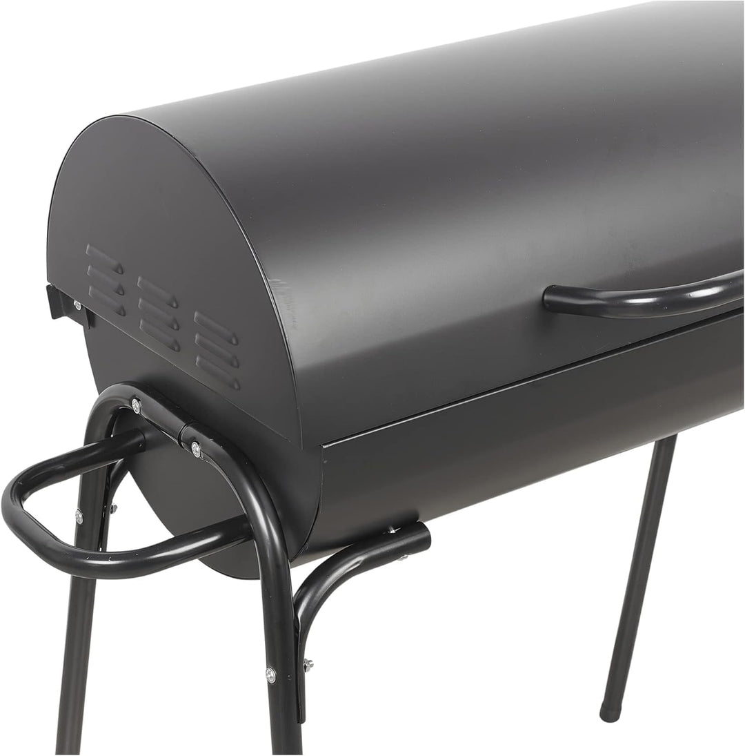 barbecue auf Rädern schwarzer Stahl 60 x 30 x 70 cm