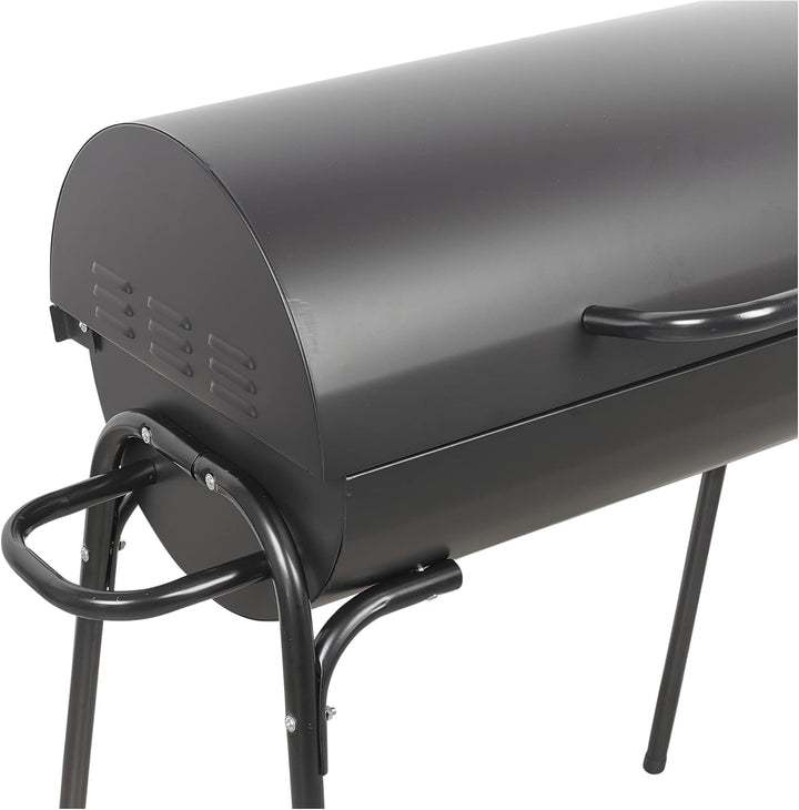 barbecue auf Rädern schwarzer Stahl 60 x 30 x 70 cm