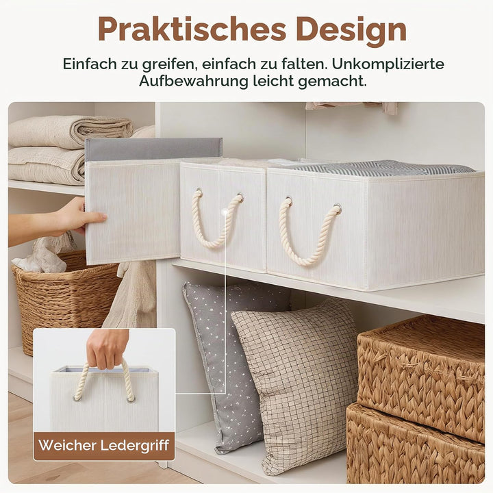 StorageWorks grosse Aufbewahrungskorbe zum Ordnen, faltbare Körbe Aufbewahrung für Regale, Aufbewahr