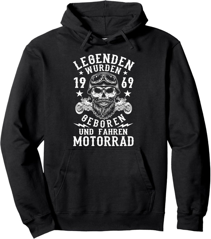 Legenden wurden 1969 geboren Geburtstag Motorrad Fahrer Pullover Hoodie