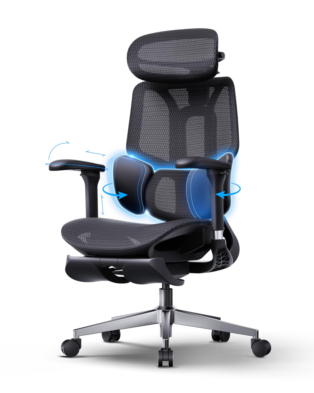 Hbada E3 Air 2026 Edition Ergonomischer Bürostuhl, 3-Zonen-Lordosenstütze, Comfy Home Office Chair m