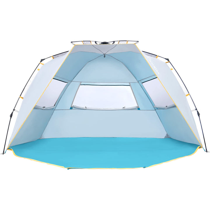 WolfWise Strandzelt für 4–5 Personen, UPF 50+, sofortiger Sonnenschutz, Baldachin, Outdoor-Sport, So