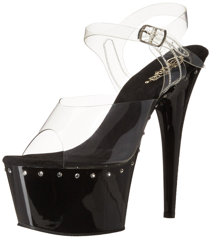 Pleaser ADORE-708LS CLR/Blk UK 4 (EU 37)