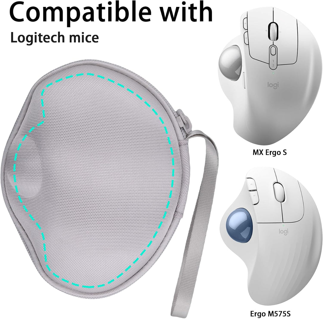 co2CREA Harte Tasche für Logitech MX Ergo/S/Plus/M575 /M575S Trackball Maus Weiss, Weiss
