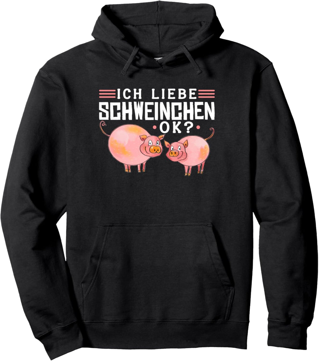 Ich Liebe Schweinchen Süsses Ferkel Schweine Pullover Hoodie