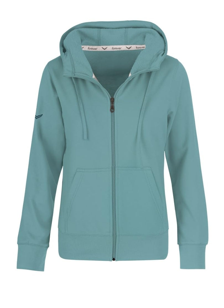 Trigema Damen 577907 Kapuzenpullover, Seegras, XL EU