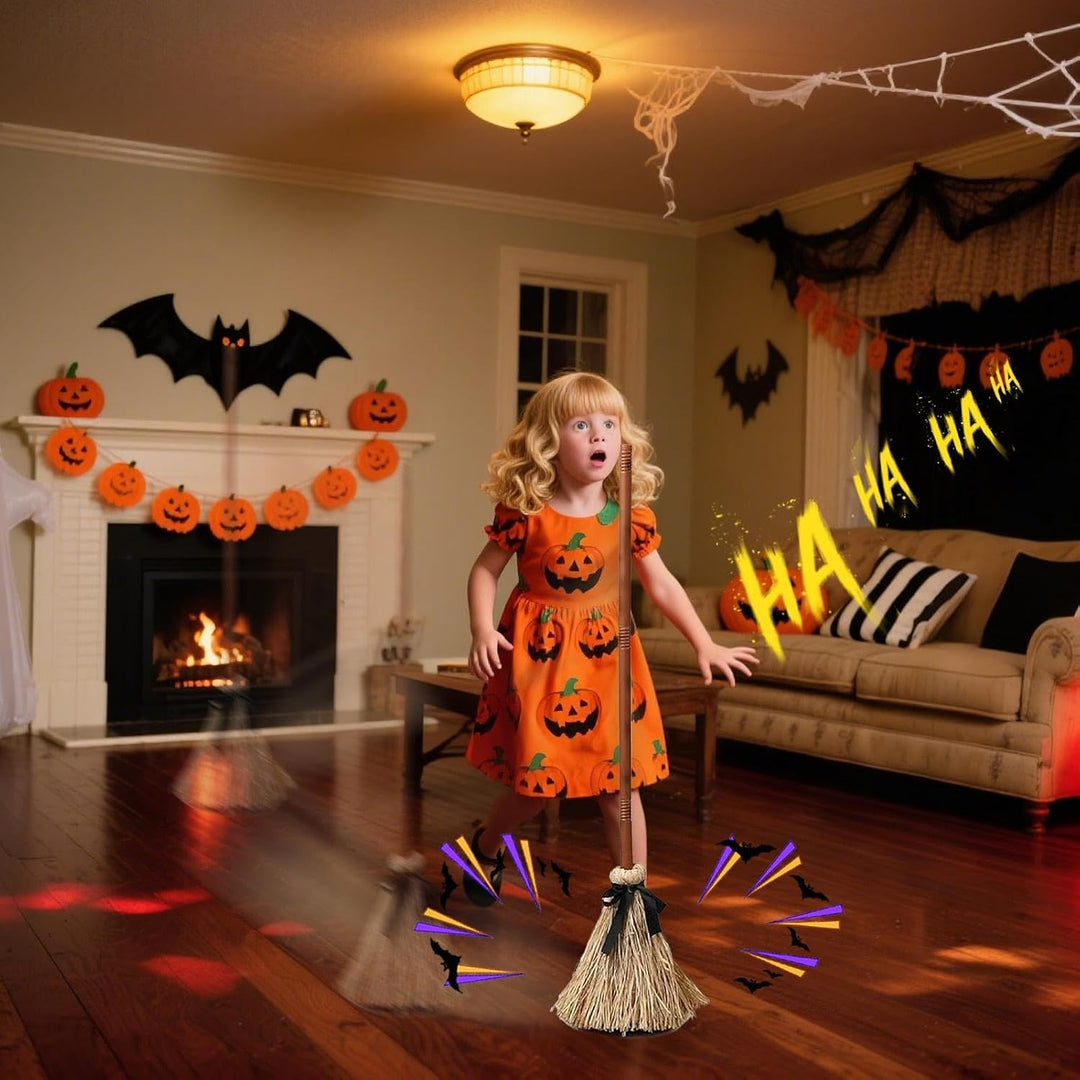 95cm Schwebender Besen Halloween, Hexenbesen Halloween Dekoration