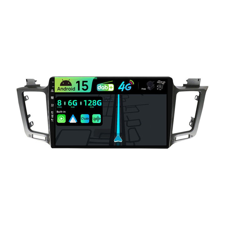 Eingebaut 4G LTE &amp; DAB | Android 15 QLED Autoradio für Toyota RAV4 (2013-2018)| 6G+128G | Carplay An