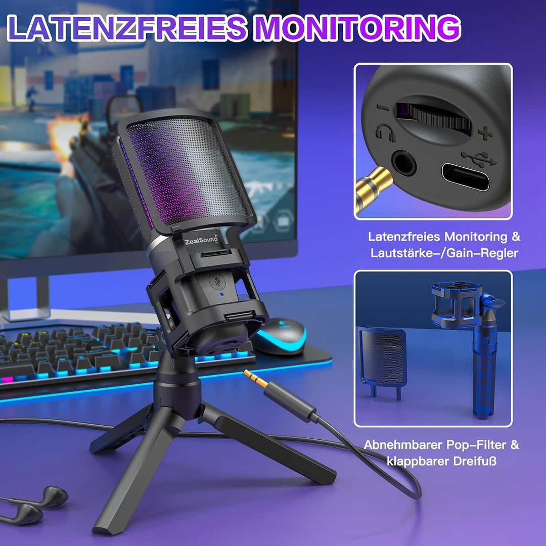 zealsound Gaming USB Microphone