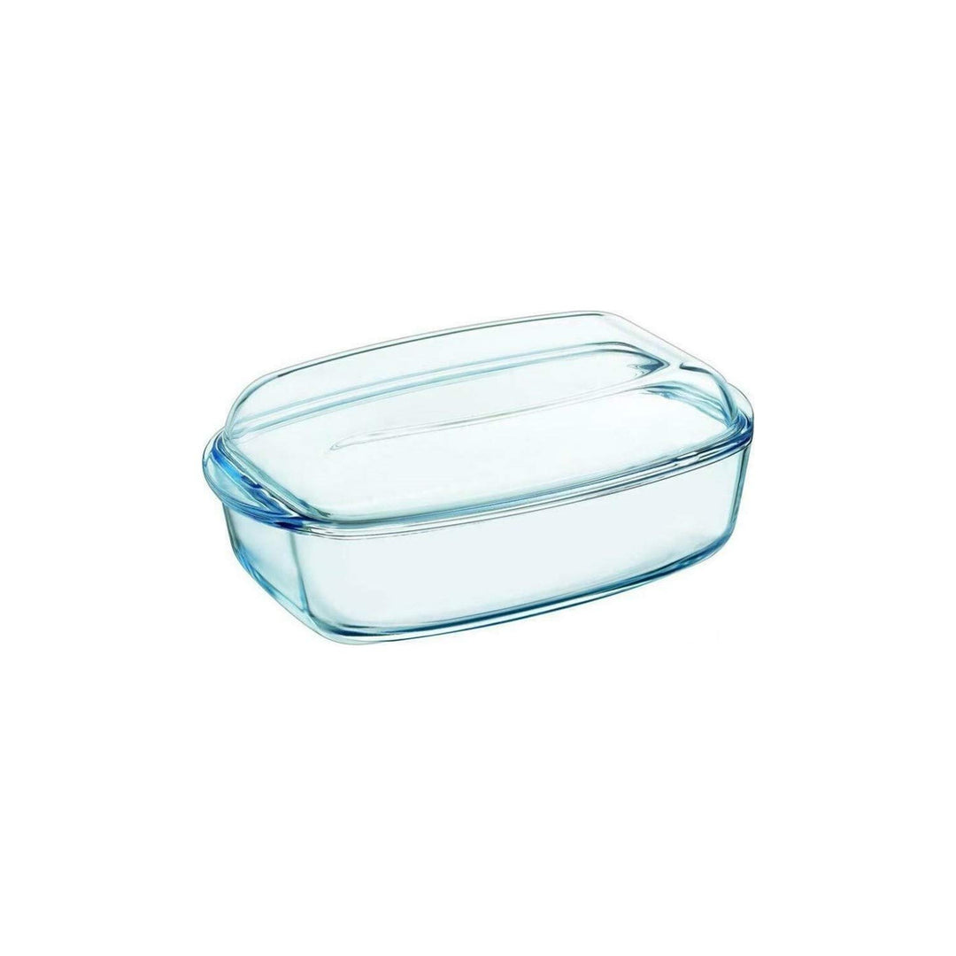 Pyrex 466000 Kasserolle eckig, Glas, 2,4 l Deckel