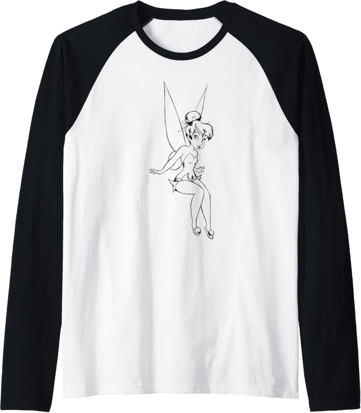 Disney Peter Pan Tinkerbell Surprised Sketch Raglan