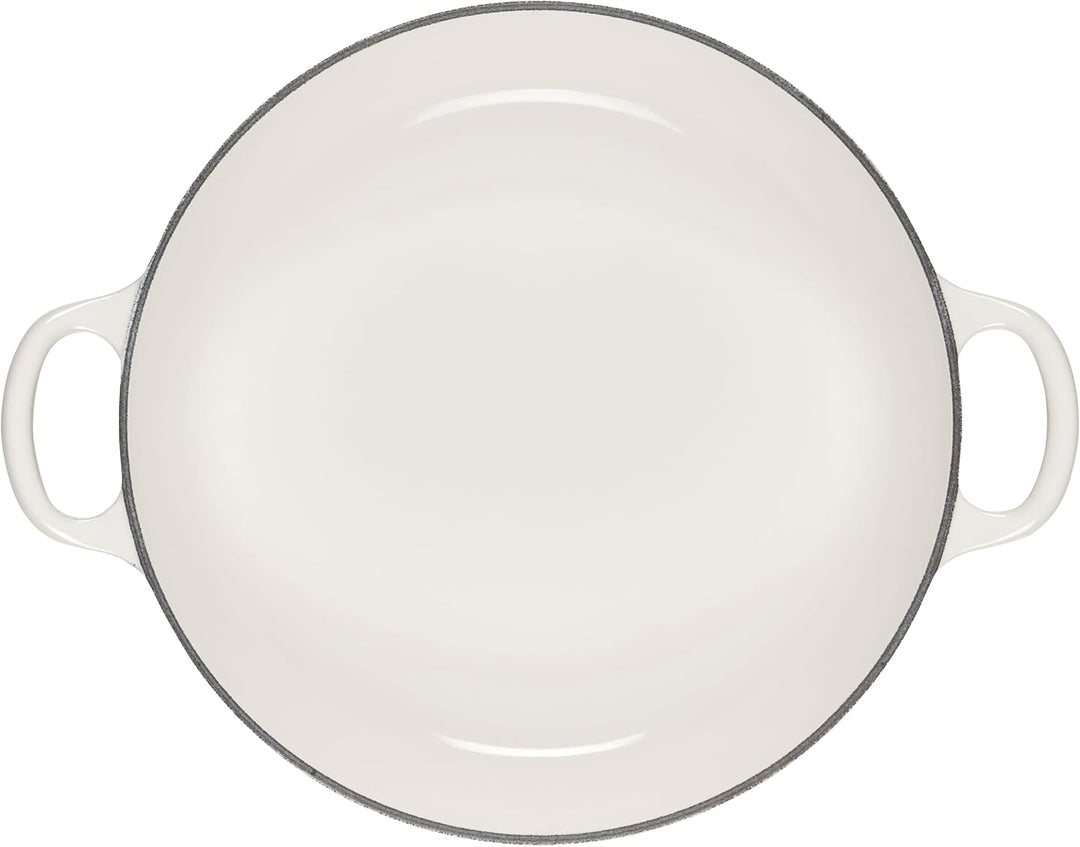 LE CREUSET Bräter Signature – Campagnard Blossom – Weiss – ø 26 cm / 2,2 Liter Weiss/opulenter Garte