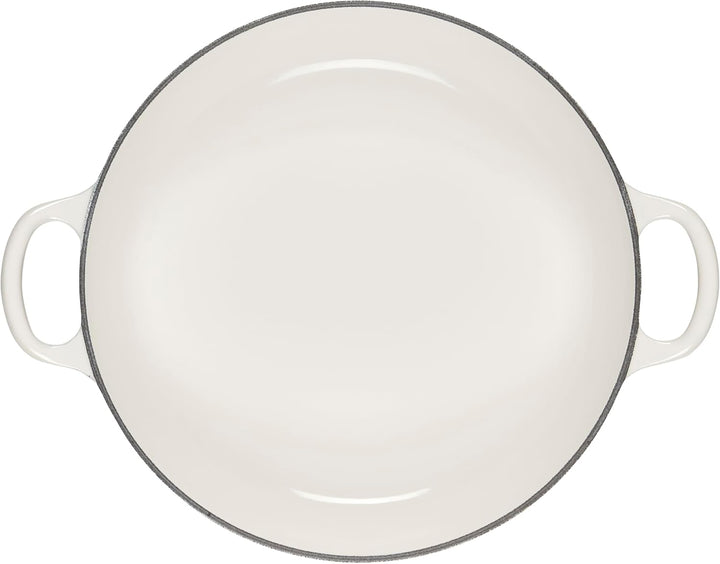 LE CREUSET Bräter Signature – Campagnard Blossom – Weiss – ø 26 cm / 2,2 Liter Weiss/opulenter Garte