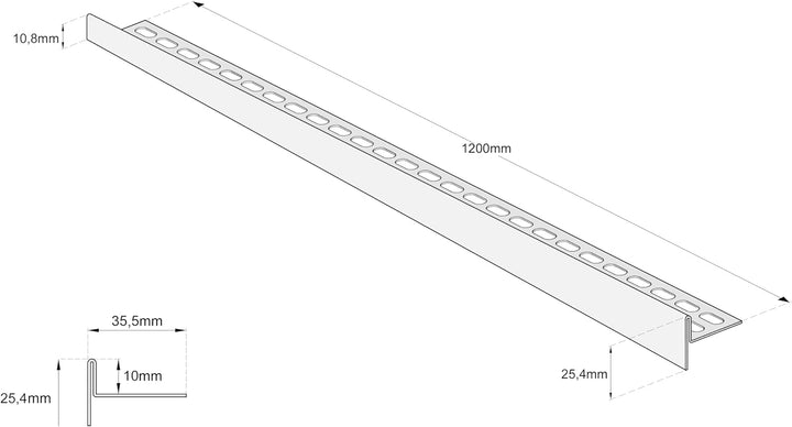 Aquabad Edelstahl Gefälleprofil Clive für begehbare Dusche in Schwarzmatt 120cm, linksversion, Kante