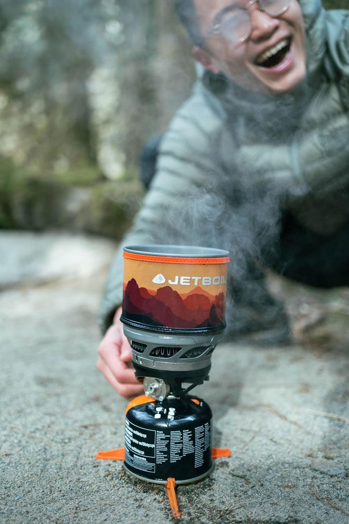 Jetboil MiniMo Camping- und Rucksackkochsystem mit einstellbarer Wärmekontrolle Sunset, Sunset