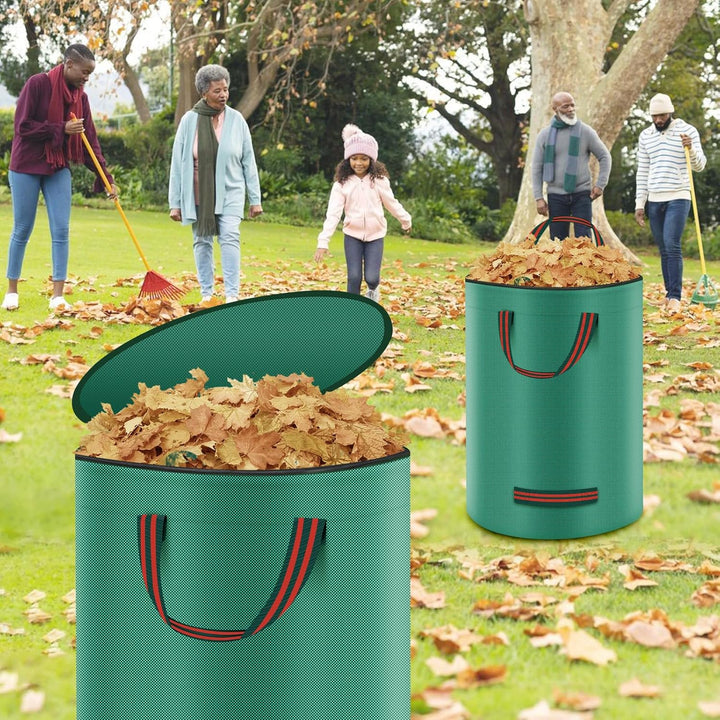 Miaglury 3X 272L Gartenabfallsack Stabil mit Deckel &amp; inkl. Handschuhe - Gartensack Laubsack Gross,