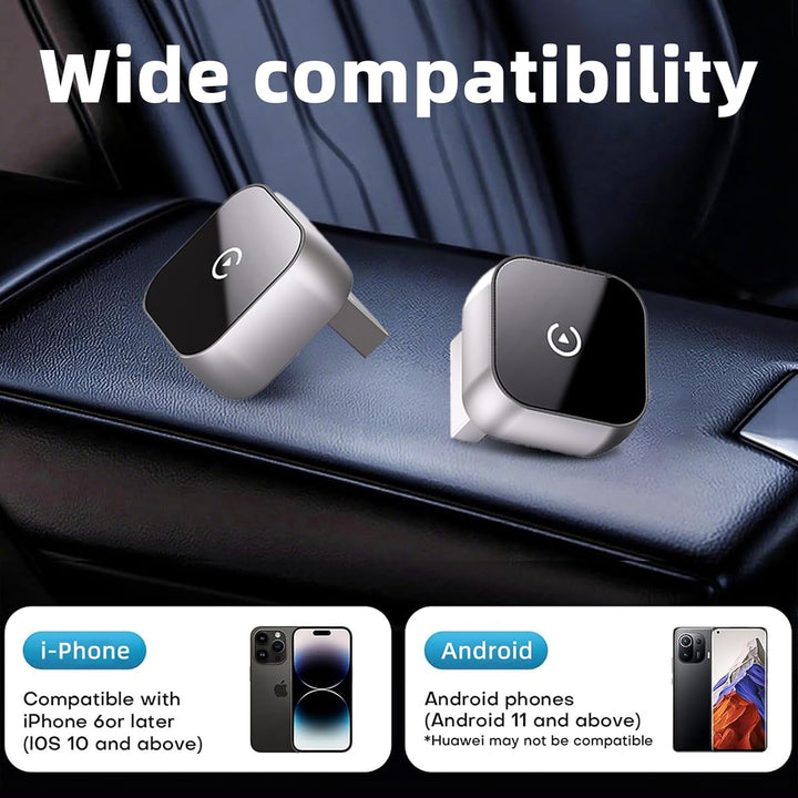 Wireless CarPlay Adapter,2 In 1 Wireless CarPlay &amp; Android Auto Adapter,2025 Verbessertes drahtloses