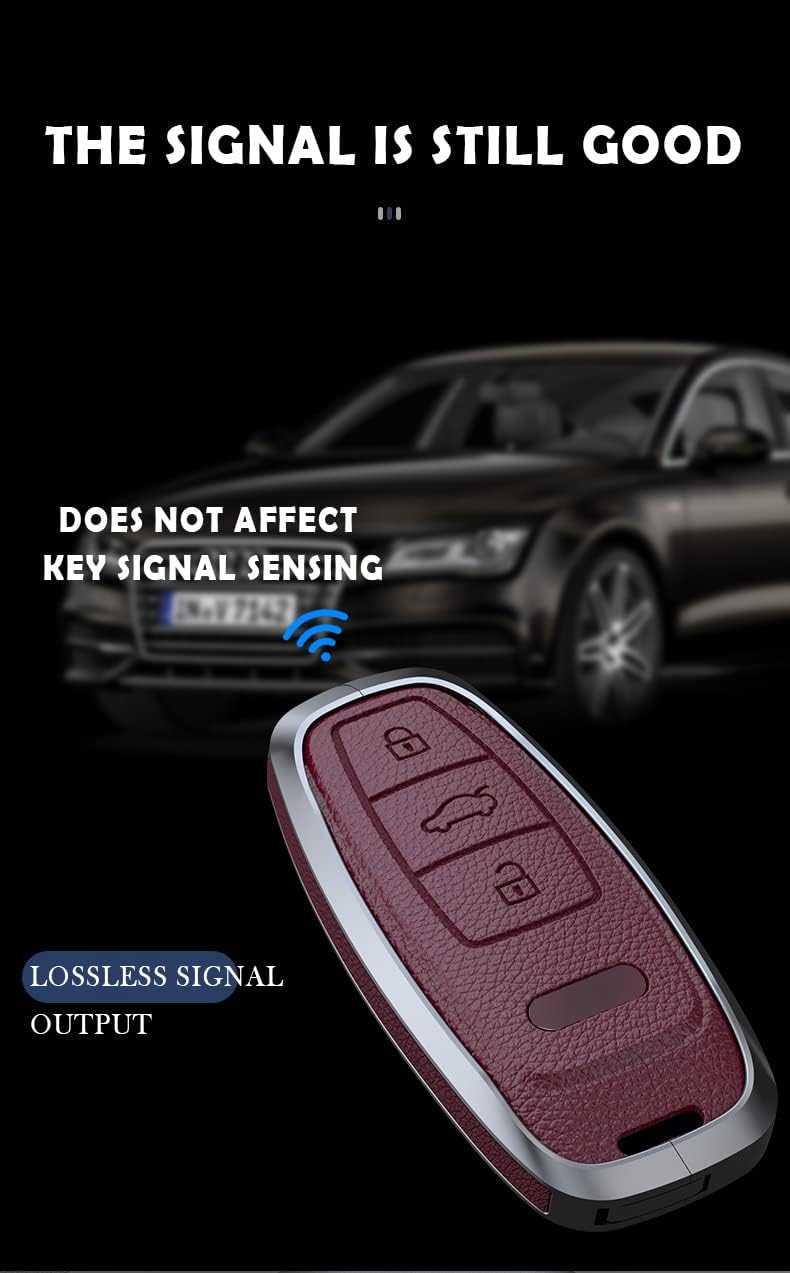 ontto Autoschlüssel Hülle Schlüsselanhänger Passt für Audi A4 B9 A5 A6 8S 8W Q5 Q7 4M S4 S5 S7 TT TT
